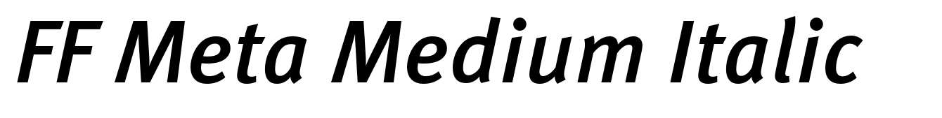 FF Meta Medium Italic